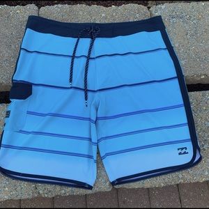 Billabong Blue Striped Ombré Board Short size 36